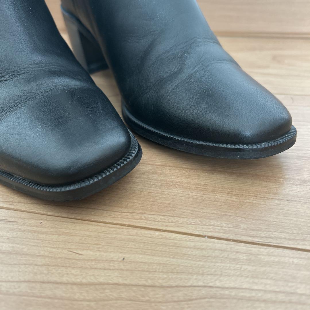 ダイアナ　24.5 ブラックレザー ニーハイブーツ