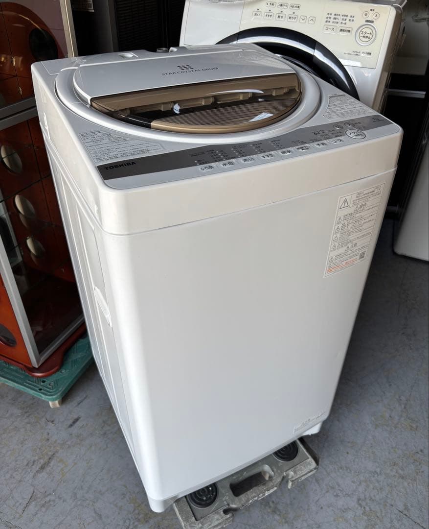 TOSHIBA 東芝 7Kg 洗濯機2022年製 分解クリーニングUsed/美品