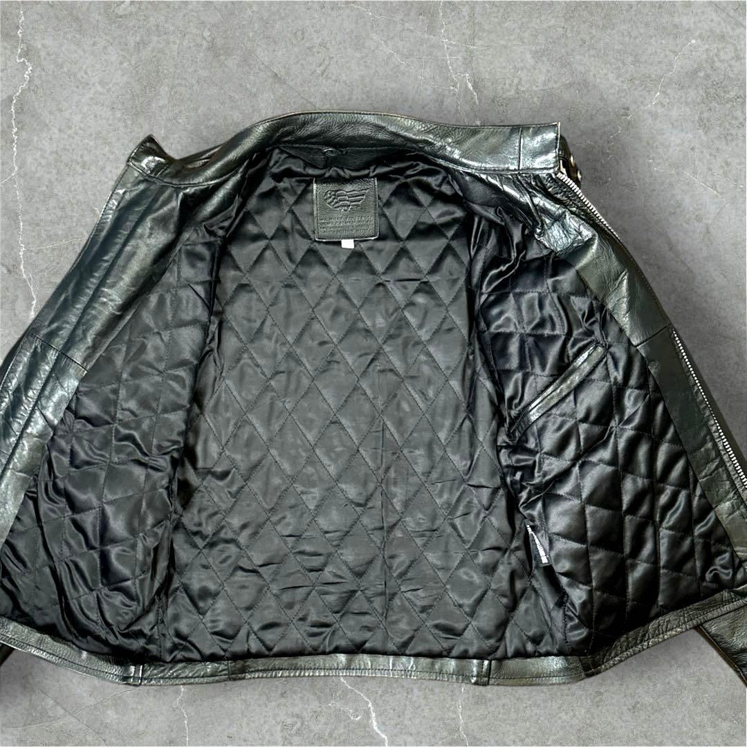 希少 American nostalgia レザージャケット 本革 シングル 黒