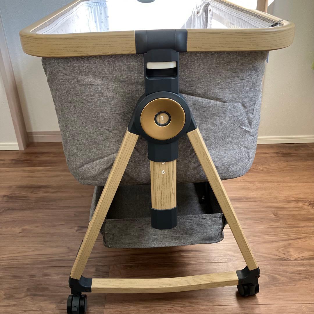 HZDMJ ベビーベット グレー　マット付き