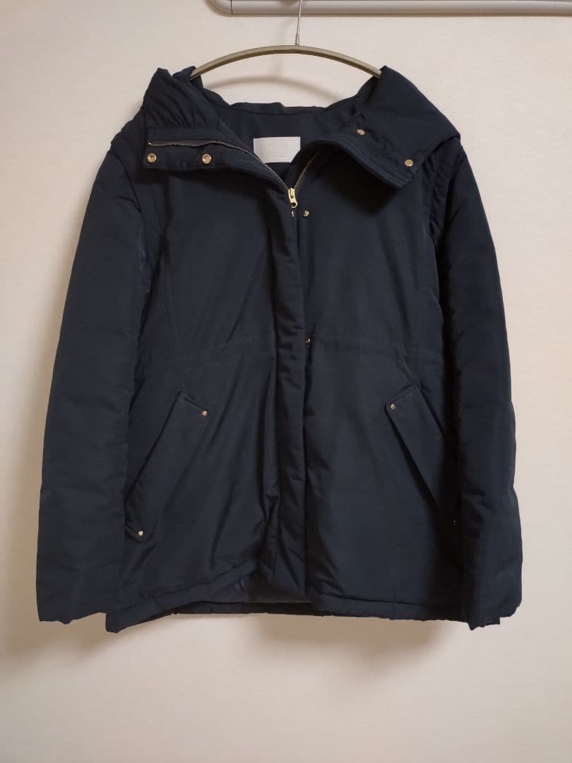 エニィスィス　2WAYドロストフーディミドルダウン　L　ネイビー　anySiS