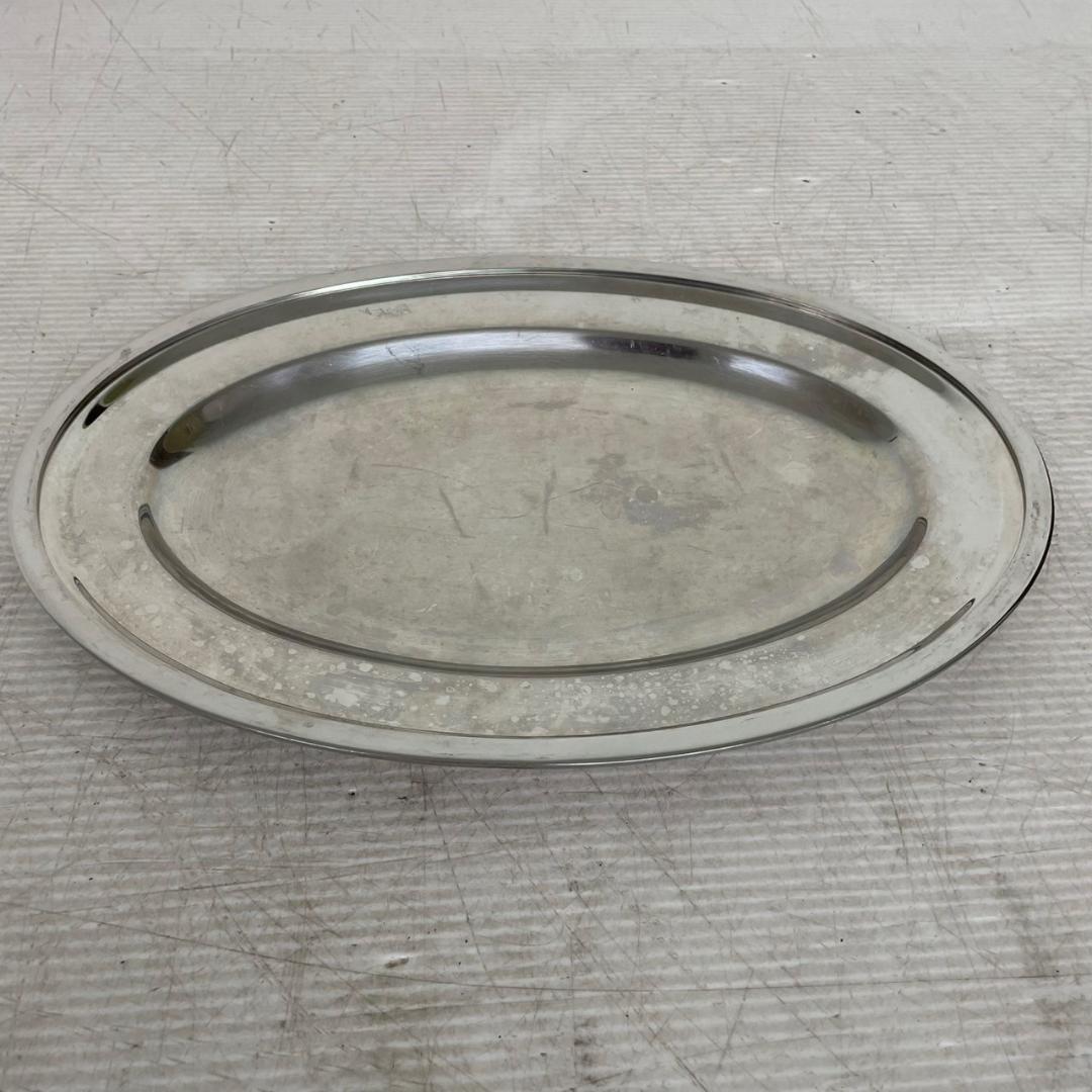 ステンレス皿 巻渕小判皿 業務用 ブュッフェ用 17枚セット J0879