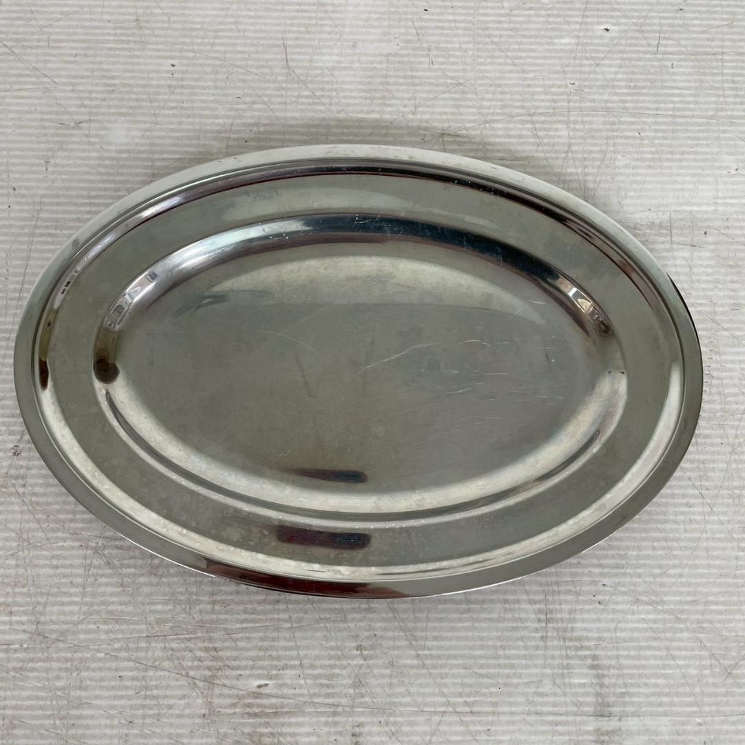 ステンレス皿 巻渕小判皿 業務用 ブュッフェ用 17枚セット J0879