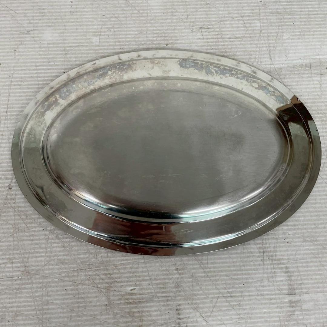 ステンレス皿 巻渕小判皿 業務用 ブュッフェ用 17枚セット J0879