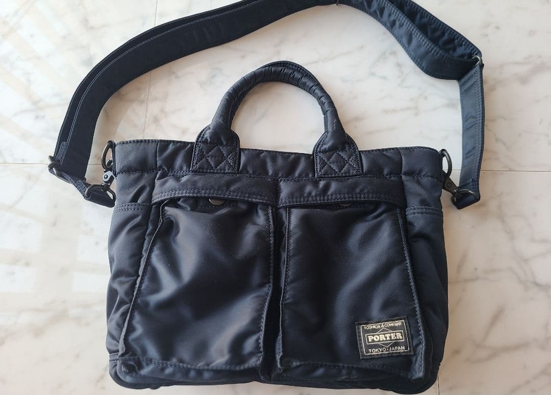 PORTER / TANKER 　タンカー　2 WAY　トート　アイアンブルー
