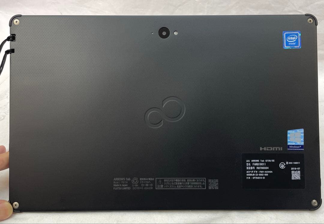 Arrows Tab　Q738/SE Celeron　SSD128 美品　ペン付