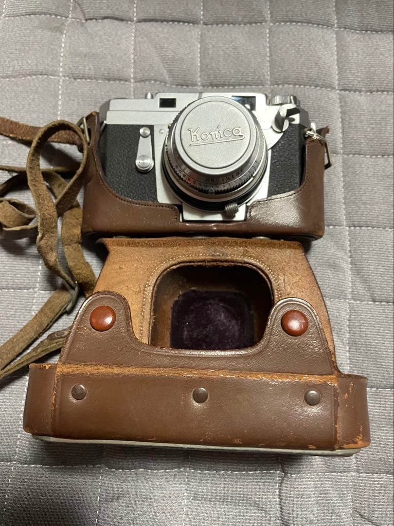 Konica III フィルムカメラ レザーケース付き　激レア　セット