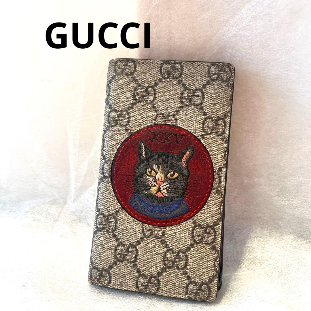 【正規品】GUCCI 手帳型ケース　iPhone7 猫