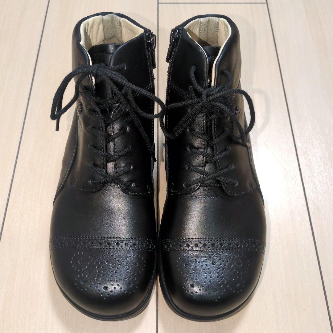 美品 フィンコンフォート ドイツ サイドジップ アンクルブーツ 23.5