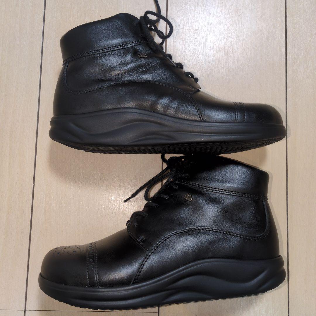 美品 フィンコンフォート ドイツ サイドジップ アンクルブーツ 23.5