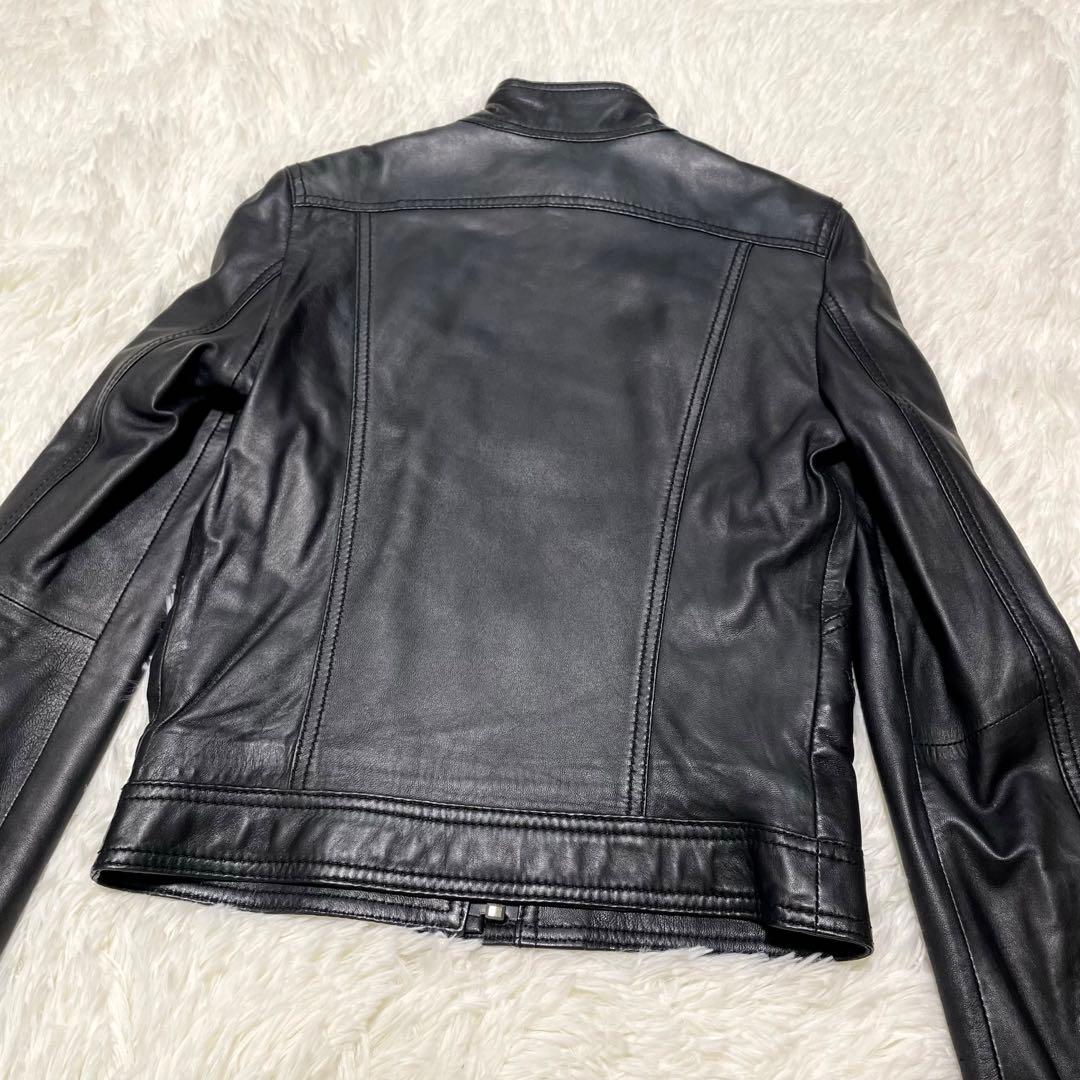 【美品】ドルチェアンドガッバーナ シングルライダースジャケット 黒 サイズ36