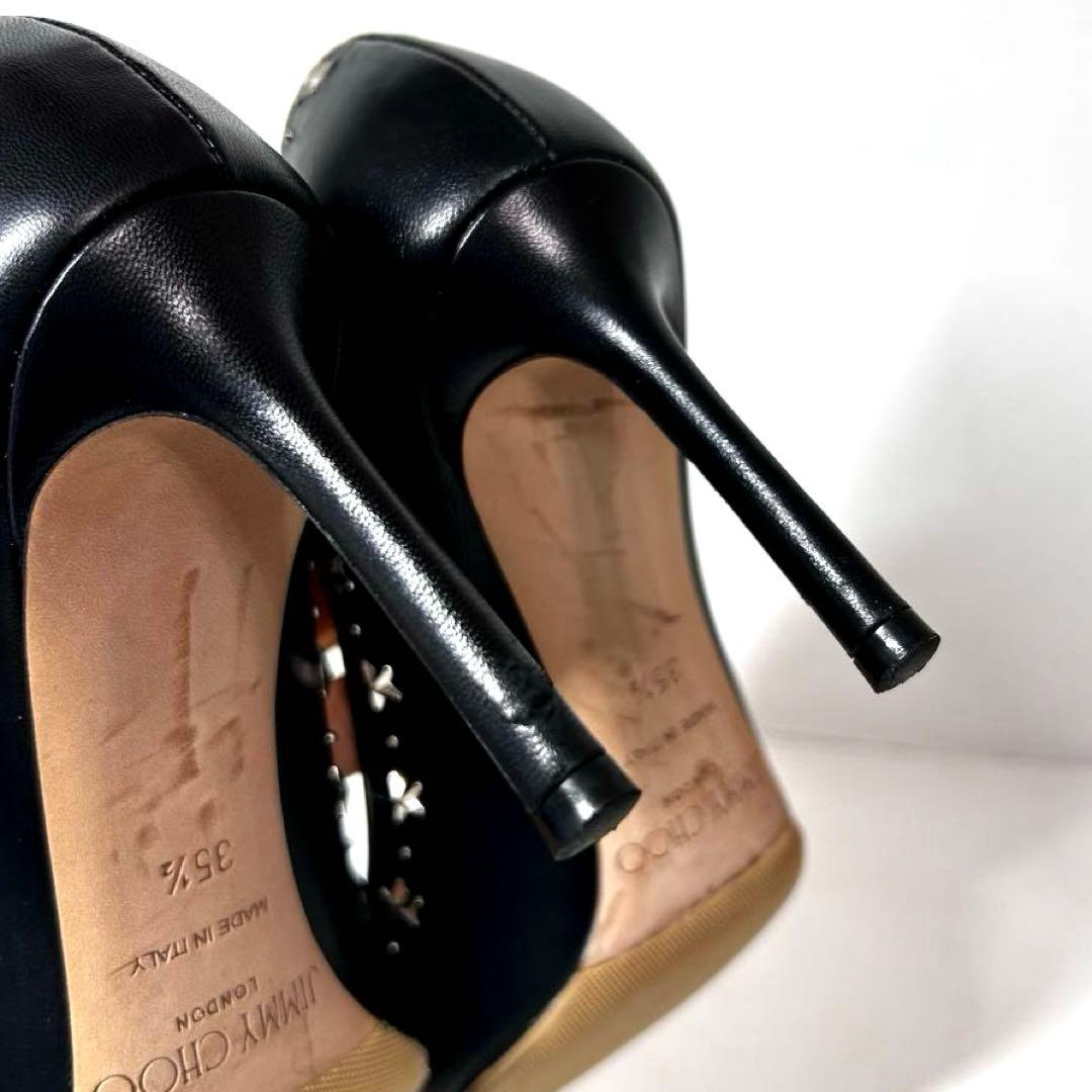 極美品　JIMMY CHOO スタッズ　パンプス ブラック35 1/2