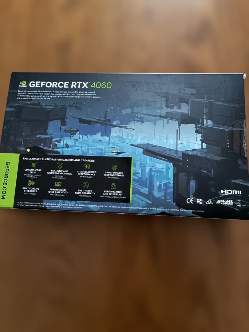 グラフィックボード・グラボ・ビデオカード GEFORCE RTX 4060 8GB GDDR6
