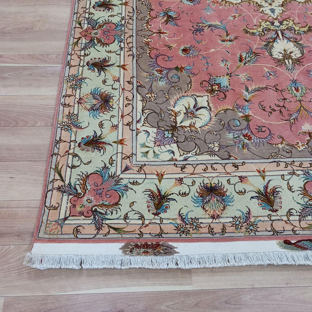 専用Y3054 ペルシャ絨毯 タブリーズ産 ザレザデ工房 ウール 手織り 3m