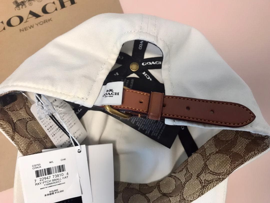 きりん 新品coach レキシー パッチ ベースボールハット サイズM/L