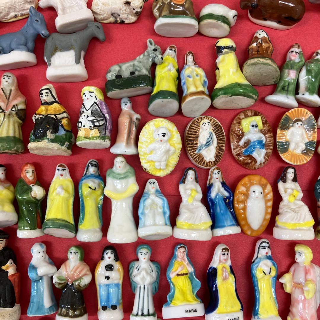 フランスアンティーク★フェーブ　フェーヴ大量105個セット★マリア様　幼子イエス