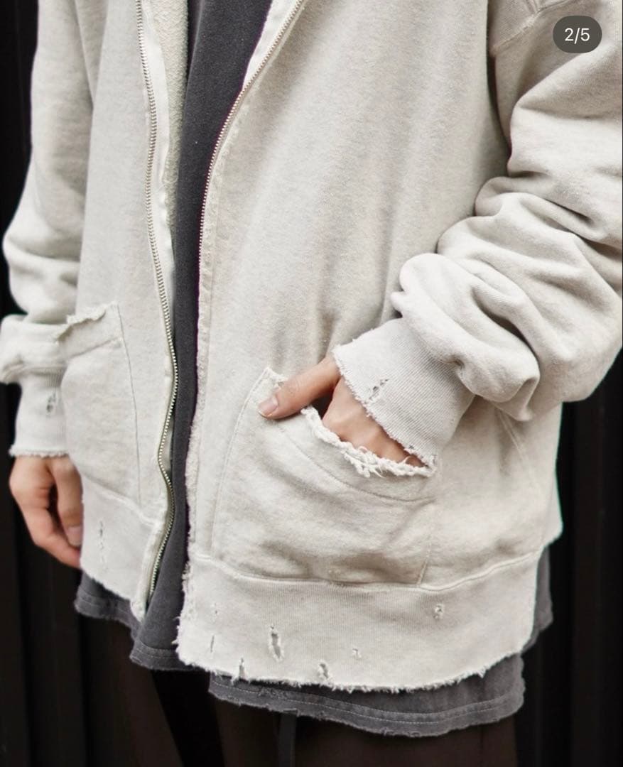 ANCELLM CRASH ZIP HOODIE サイズ2