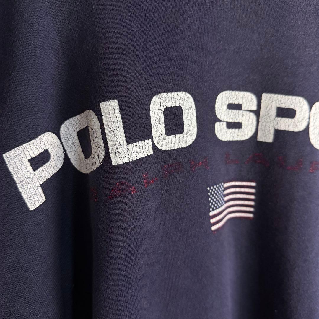【激レア】 POLO SPORT 胸ロゴ スウェット トレーナー フェード