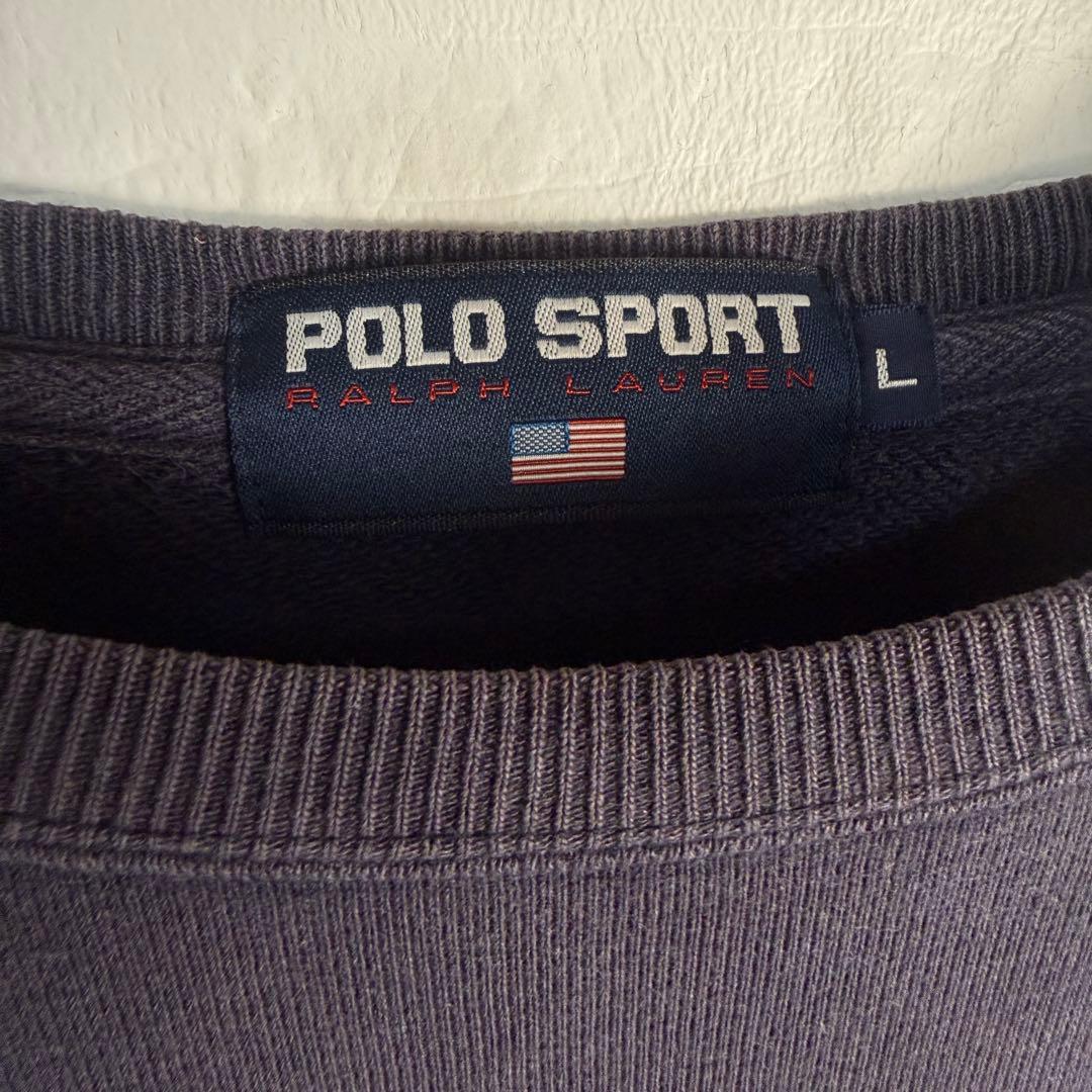 【激レア】 POLO SPORT 胸ロゴ スウェット トレーナー フェード