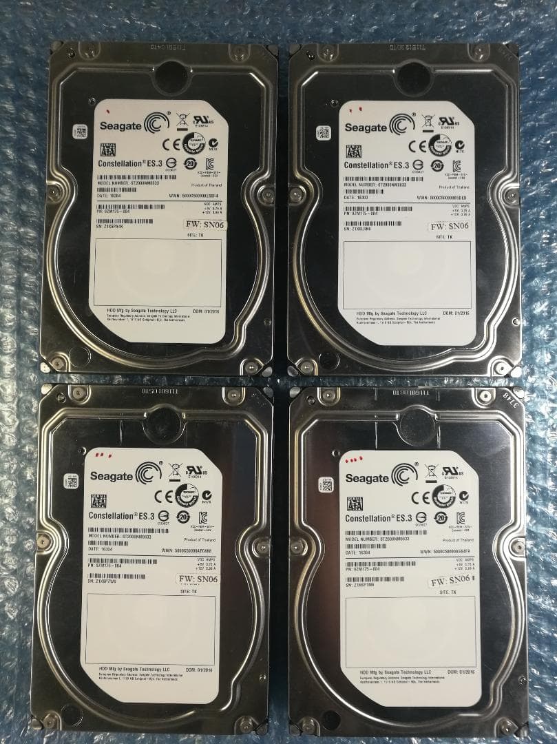 Seagate Constellation ES.3 2TB HDD 4台