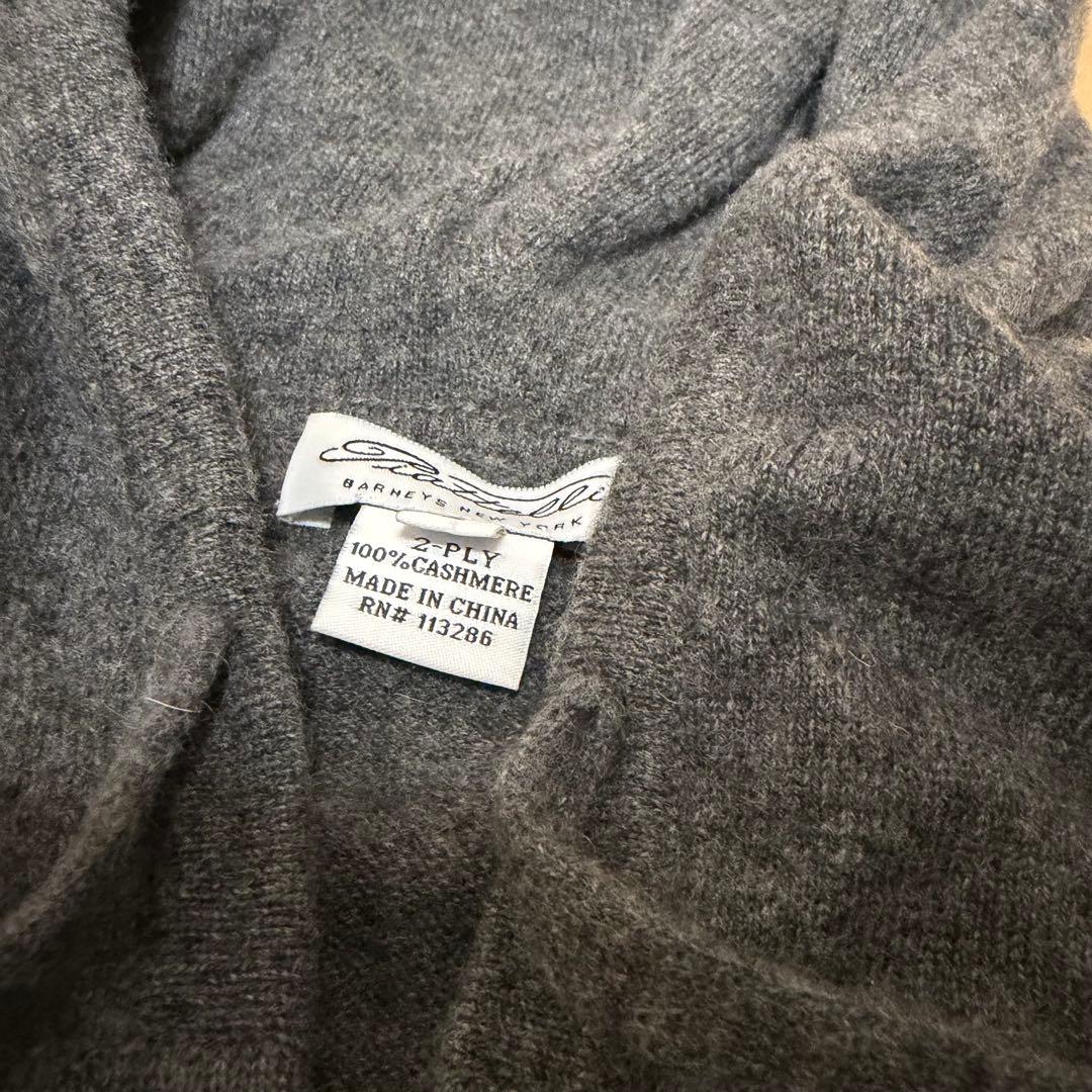 BARNEYS NEWYORK カシミヤ パーカー グレーメンズ L