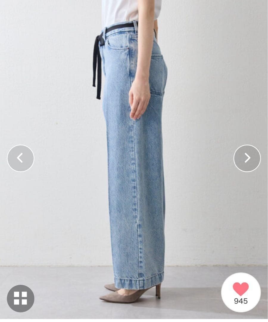 ウィムガゼット センタープレスデニムパンツ 36