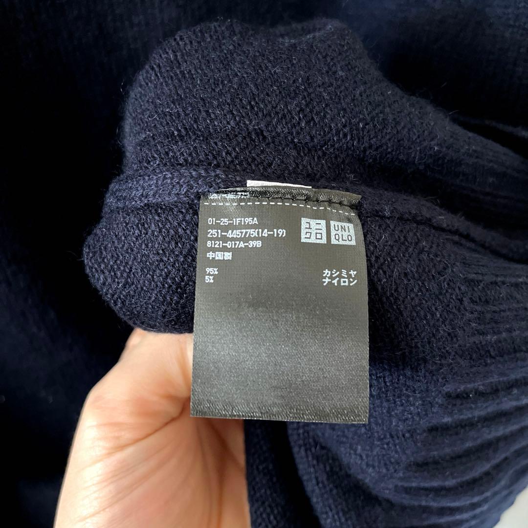 UNIQLO +J カシミヤブレンド タートルネックセーター XXL ネイビー