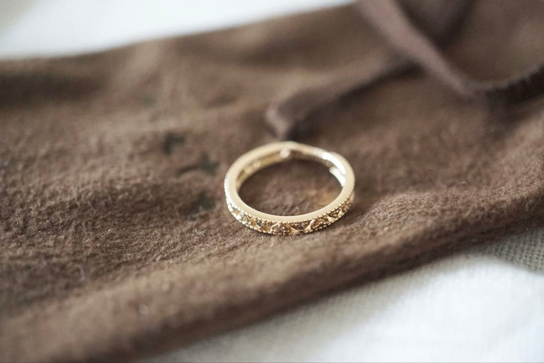 agete K10ダイヤモンドピンキーリング