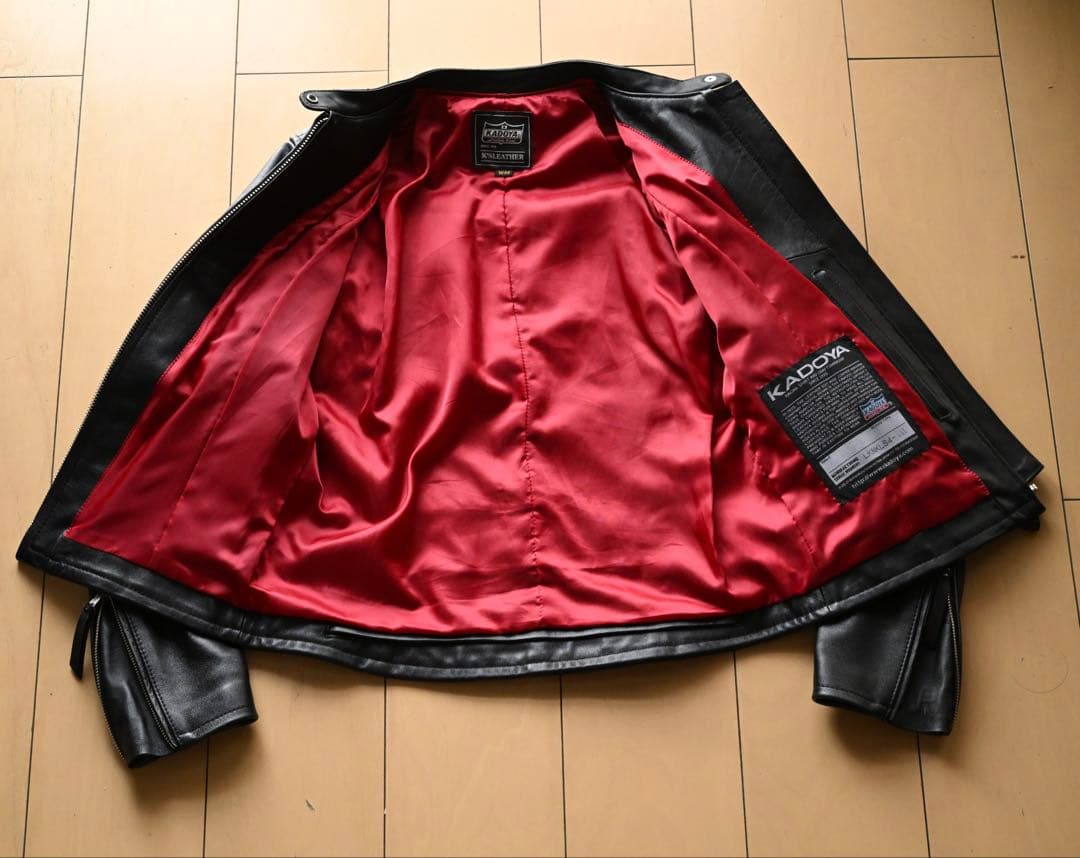 美品 KADOYA 現行モデル Mサイズ シングルレザージャケット