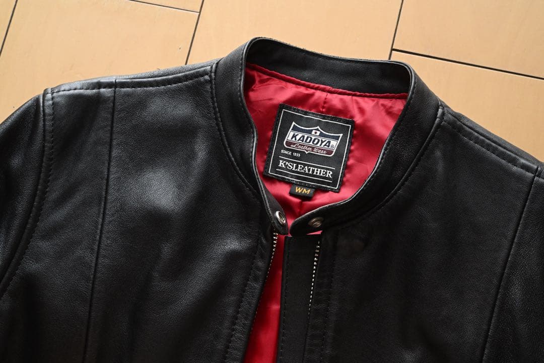 美品 KADOYA 現行モデル Mサイズ シングルレザージャケット