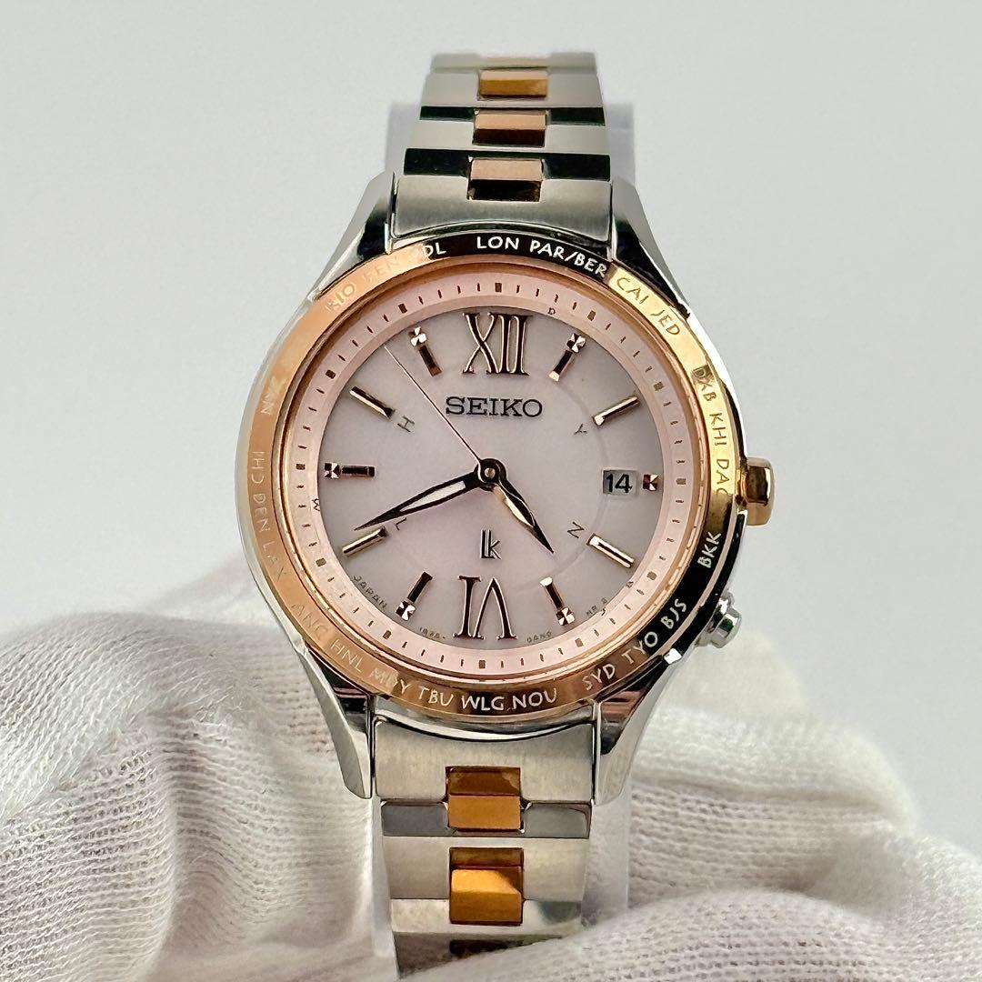 【電波ソーラー】089 セイコー ルキア ラッキーパスポート レディース デイト