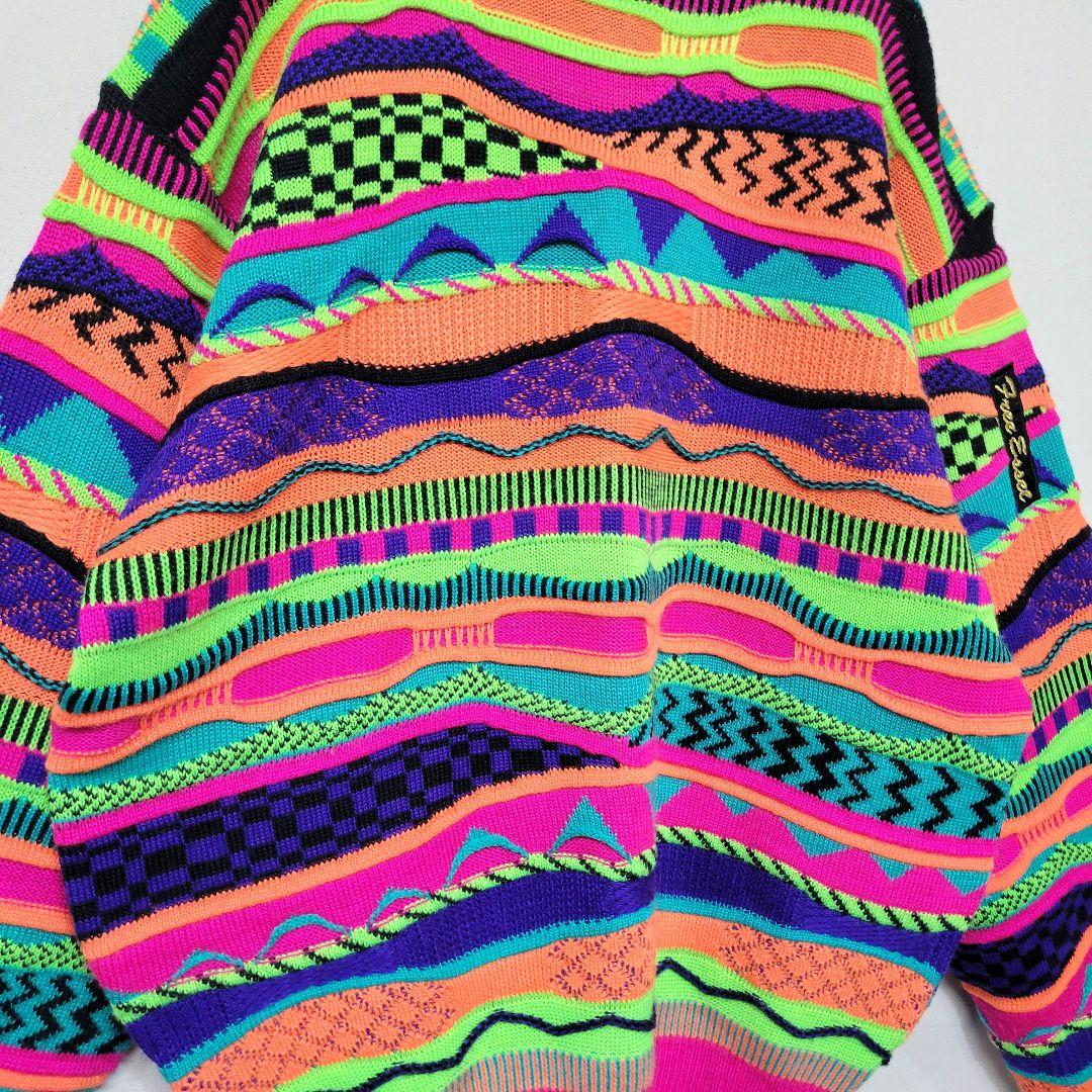 【美品】80's vintage Free Essel Japana 3Dニット