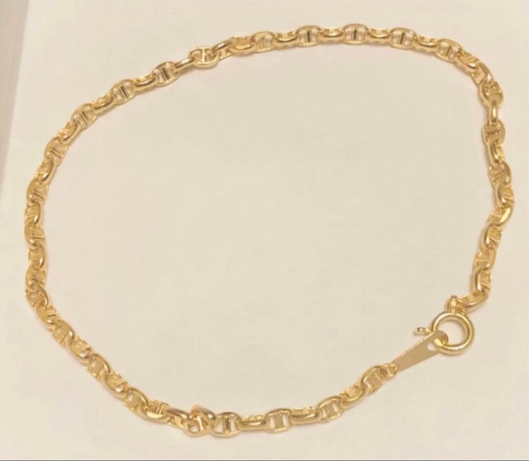 アンカーブレスレット k18 18cm