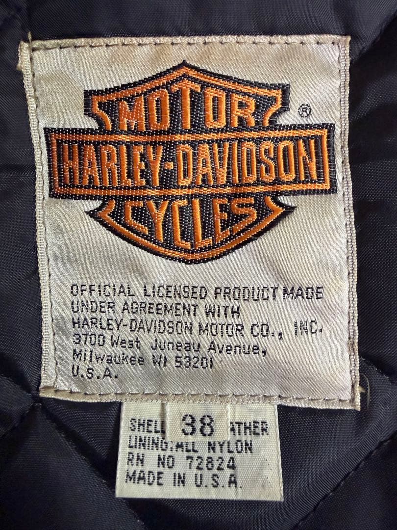 Vintage ハーレーダビッドソン　シングルライダースジャケット　サイズ38