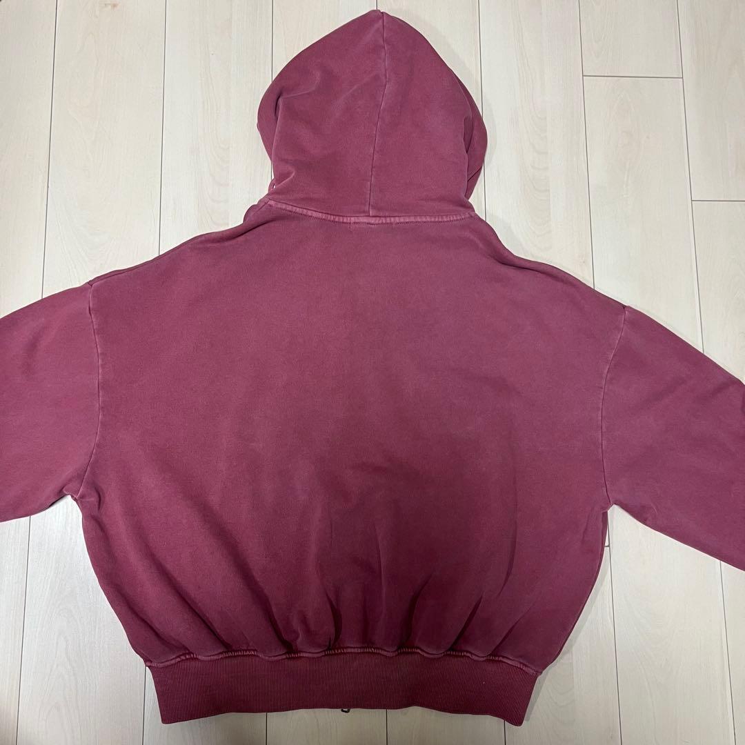 【ペル】ADAMASTE ピンク　ダブルジップショートフーディー【短丈】L
