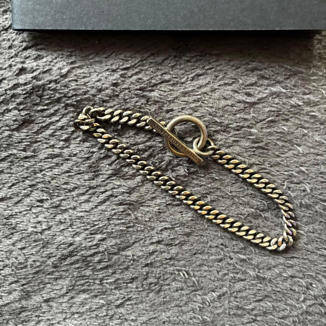 サンローラン　ブレスレット　シルバー　銀　0710