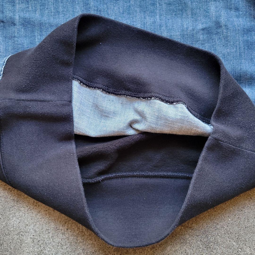 スッパマン様EVISU 廃盤モデル デニム切り替え スウェット ラグランスリーブ