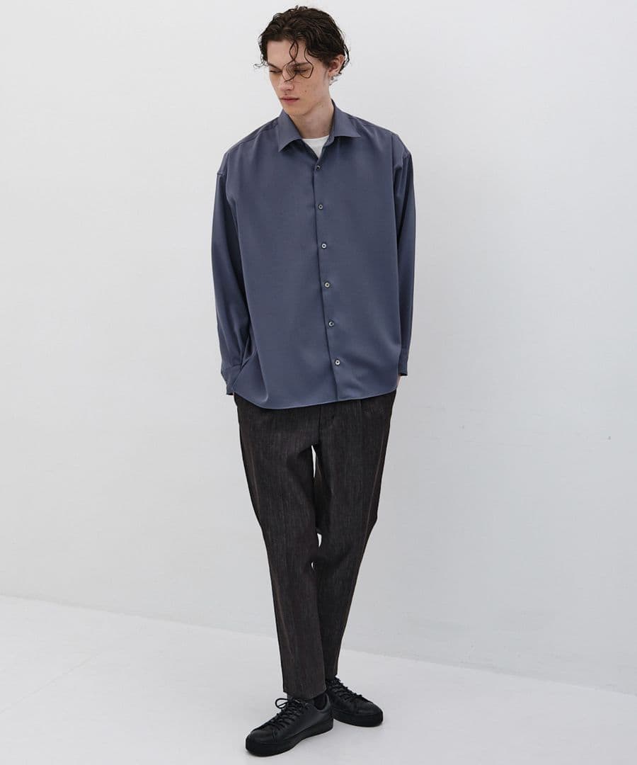 超高級★極美品◎COLD　DRY　ロングスリーブシャツ　ブルーグレー　TOKYO