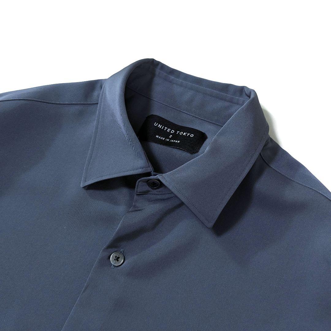 超高級★極美品◎COLD　DRY　ロングスリーブシャツ　ブルーグレー　TOKYO