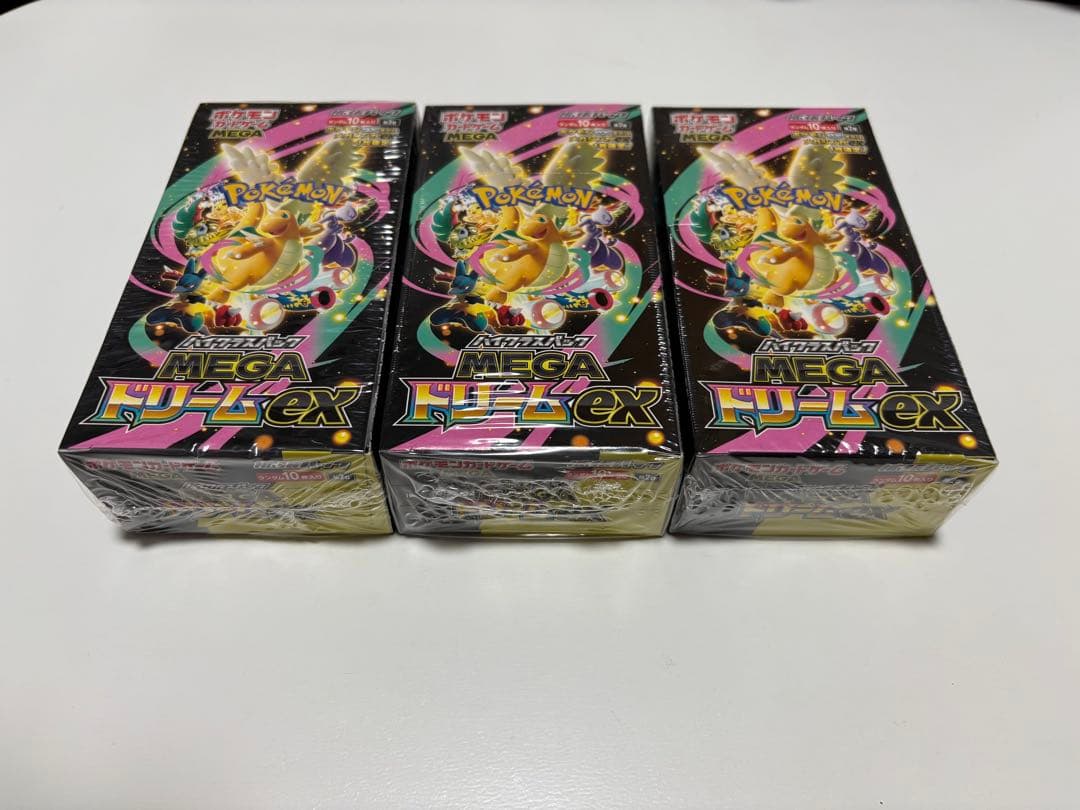 ポケモンカードゲーム　MEGAドリームex 3BOX シュリンク付き　新品未開封