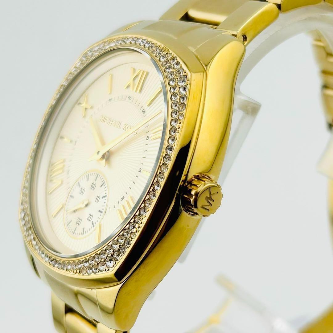 【希少/電池交換済】MICHAEL KORS 腕時計　ゴールド スモールセコンド