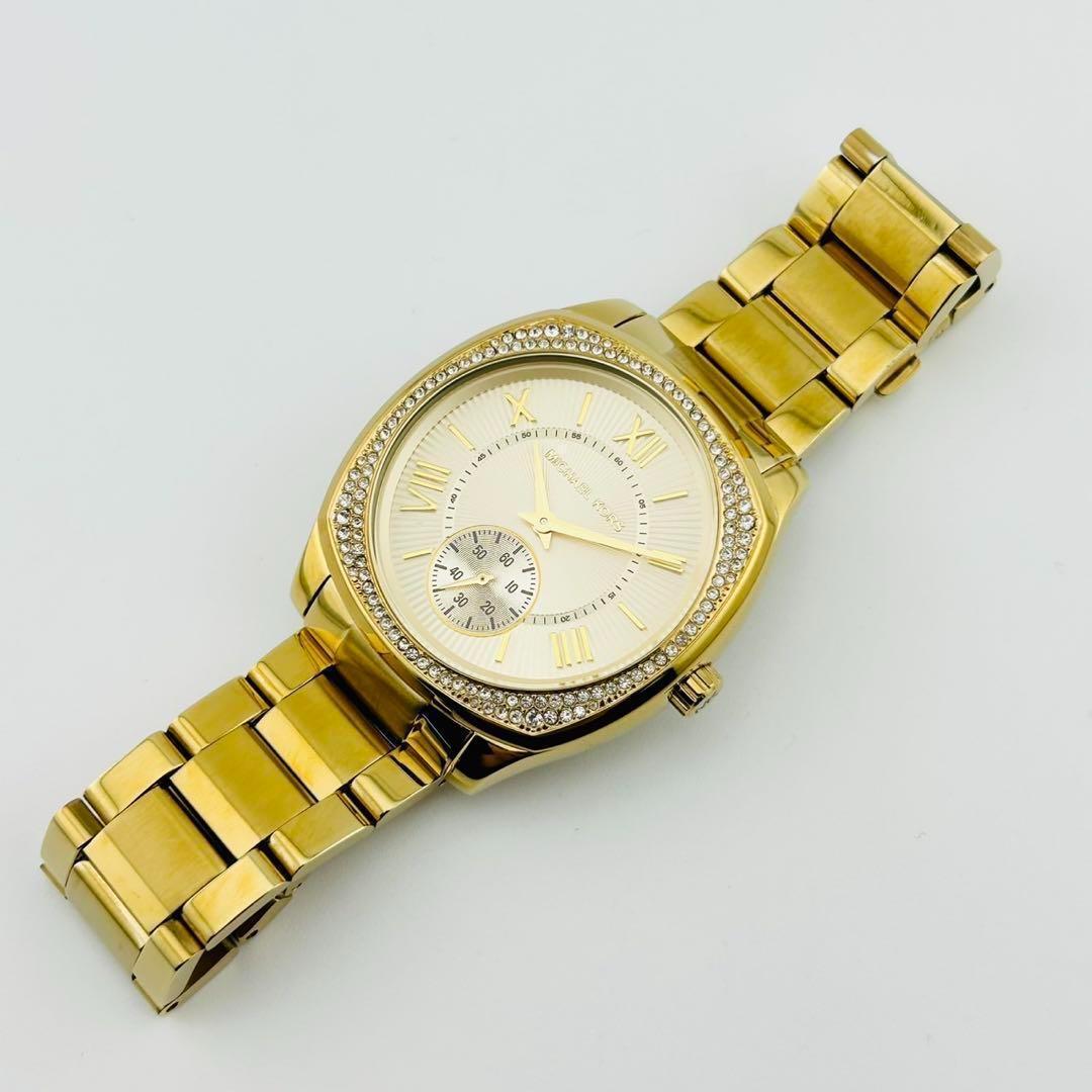 【希少/電池交換済】MICHAEL KORS 腕時計　ゴールド スモールセコンド