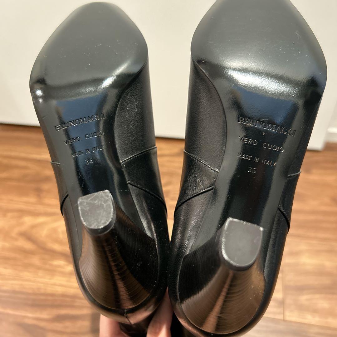 BRUNOMAGLI ブルーノマリ ロングブーツ36 ブラック イタリア製
