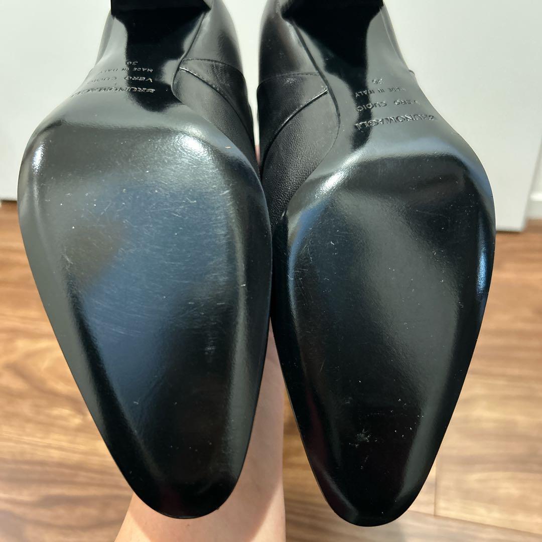 BRUNOMAGLI ブルーノマリ ロングブーツ36 ブラック イタリア製