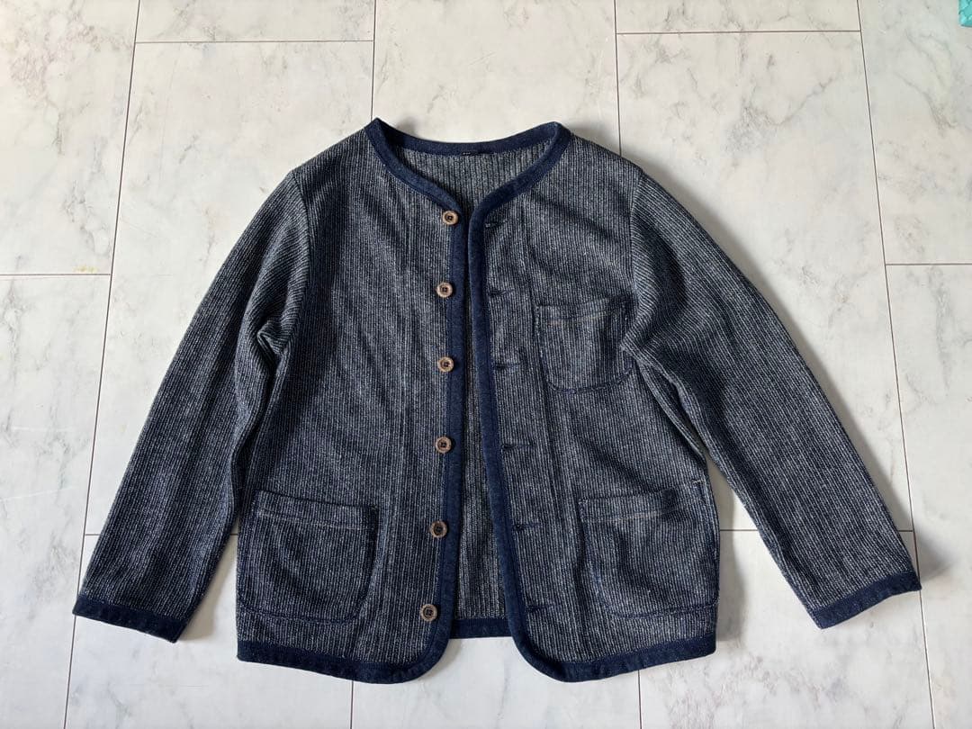 45R インディゴ　ラッセルバインダーカーディガン