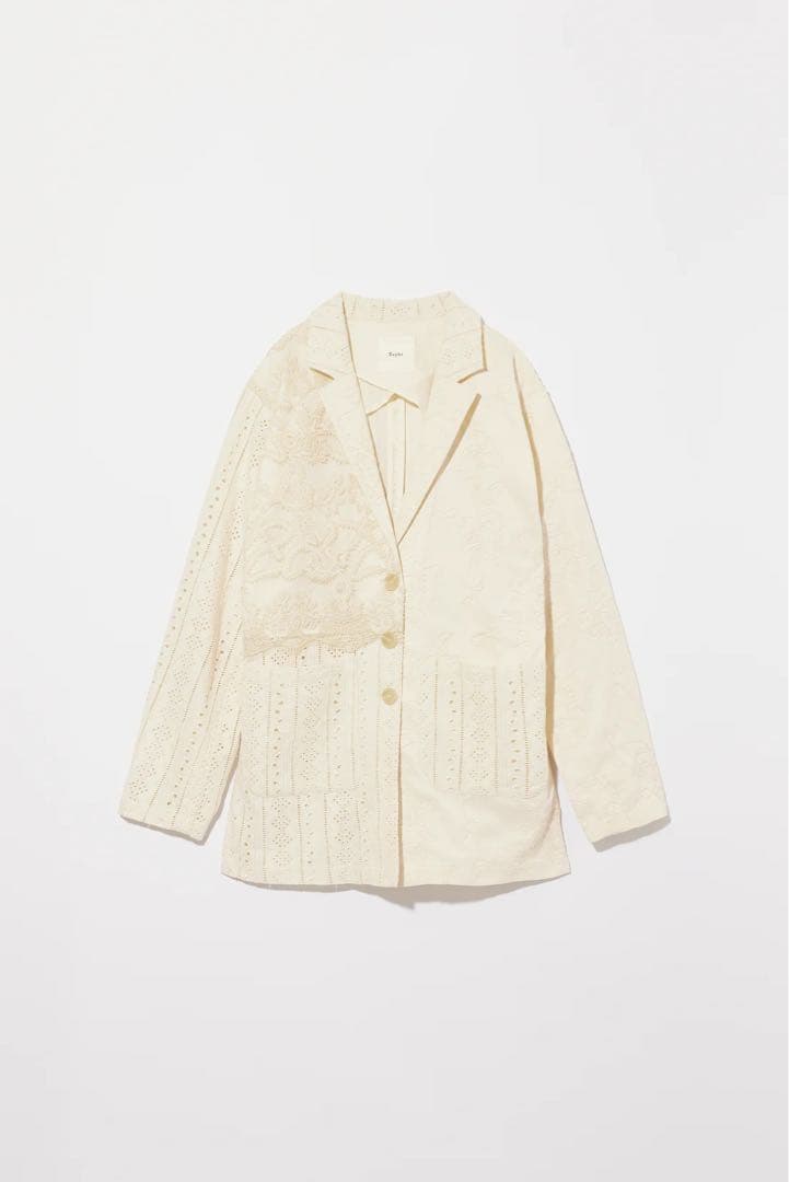 ジャケット・アウター eaphi PATCHWORK EMBROIDERY LACE JACKET
