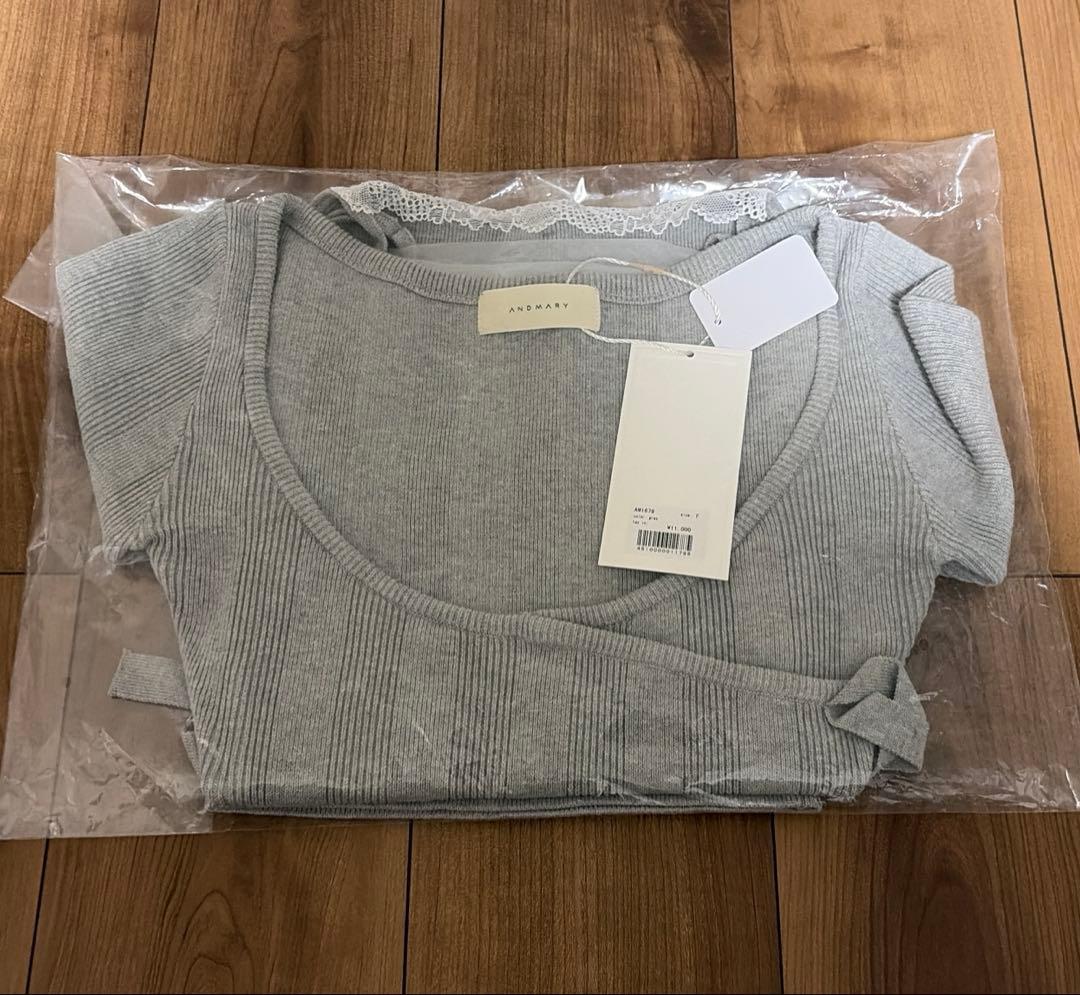 ANDMARY Cachecoeur lace set tops グレー