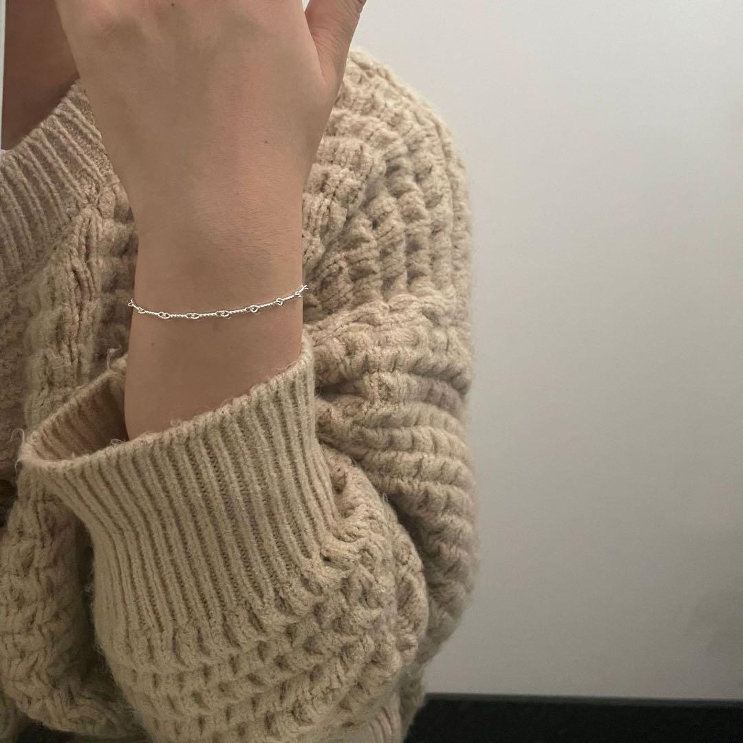 ツイスト チェーン ブレスレット アンクレット シルバー silver 925