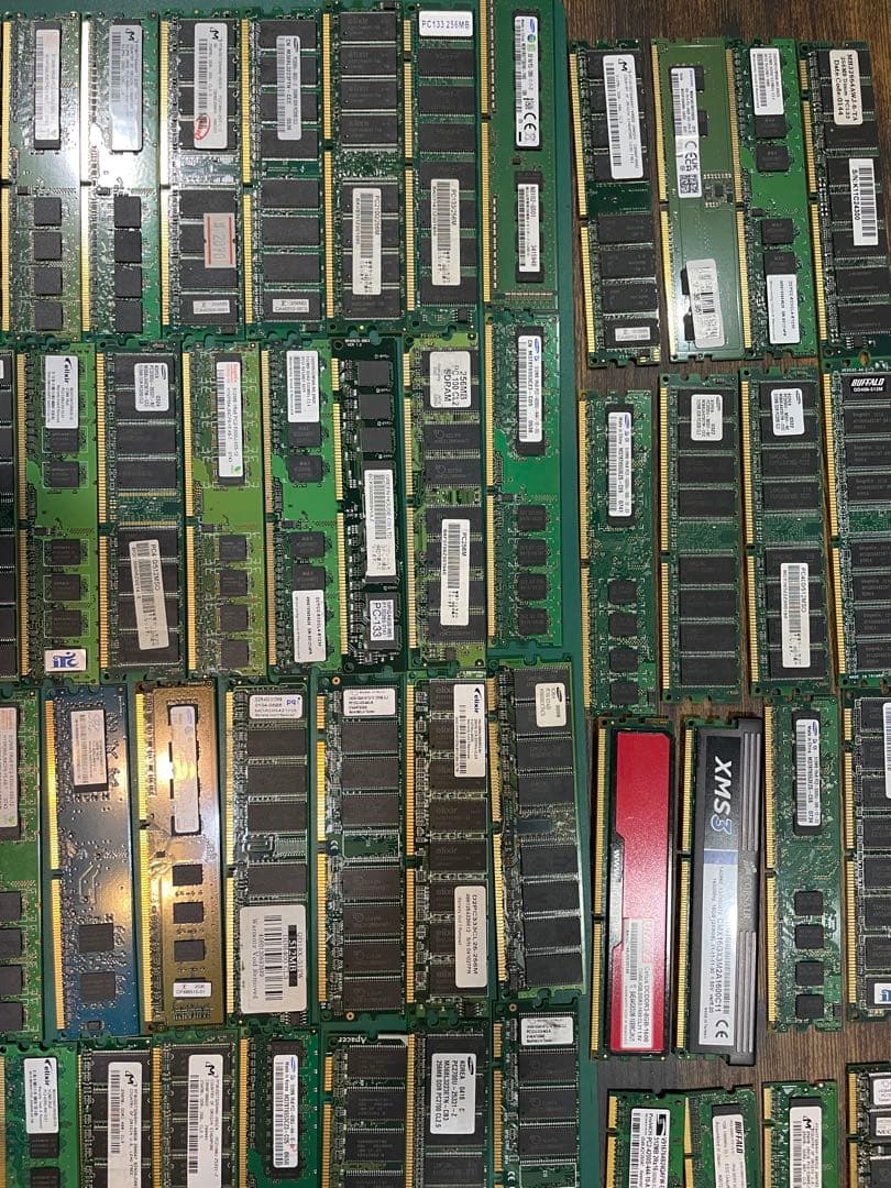 ジャンク PCメモリ 100枚 都市鉱山 金メッキ