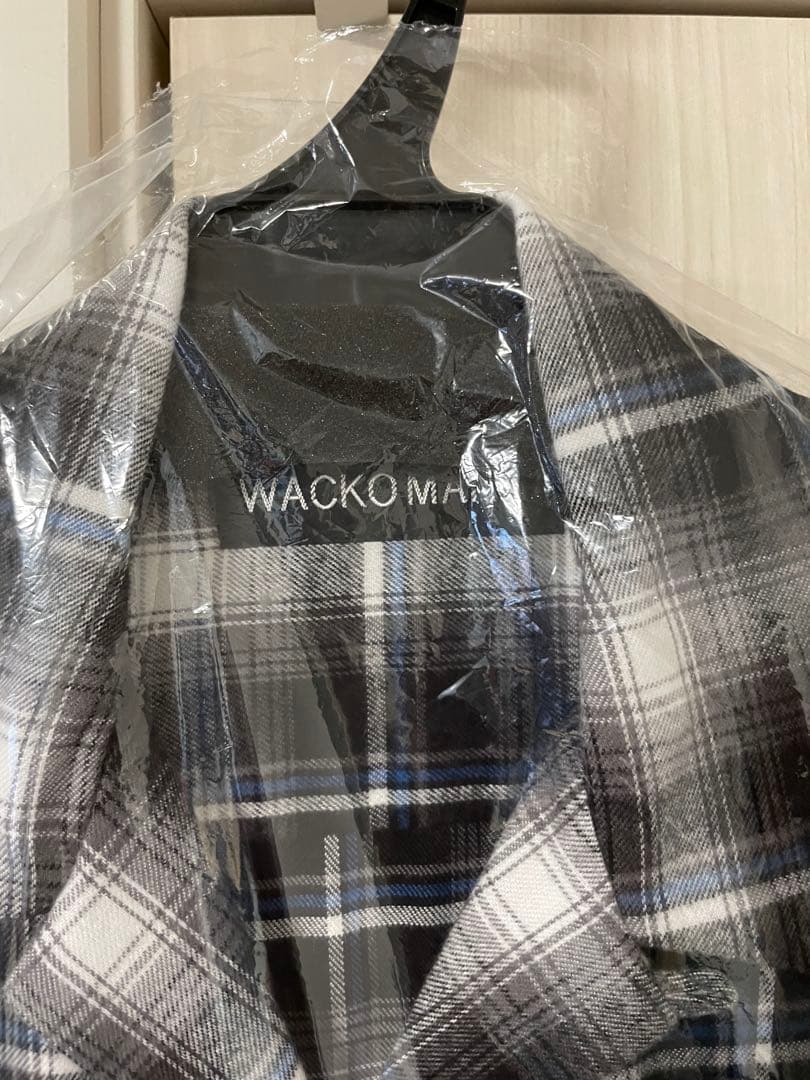 最終値下 ワコマリア OMBRE CHECK OPEN COLLAR SHIRT